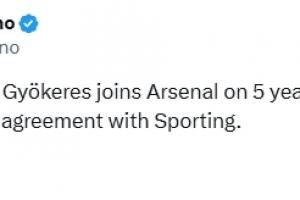 罗马诺：阿森纳官宣约克雷斯，肥皂剧结束！❤️🤍