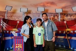 终生红蓝!梅西一家为蒂亚戈庆祝13岁生日,派对充满巴萨元素